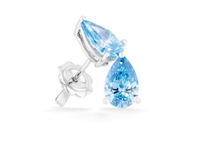 High-end sapphire and diamond earrings commercial product photography by WPHOTO Hong Kong